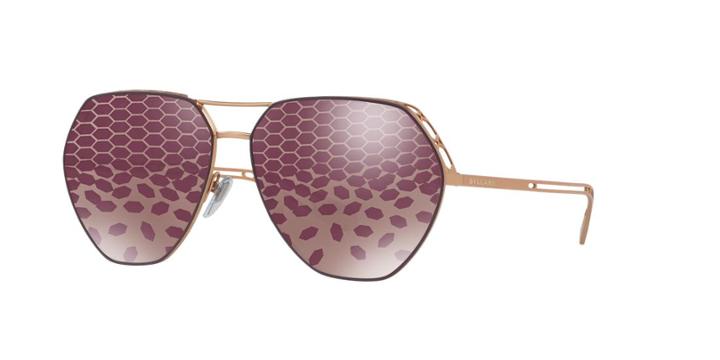 Bvlgari 61 Purple Pilot Sunglasses - Bv6098