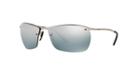 Ray-ban Silver Square Sunglasses, Polarized - Rb3544