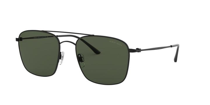 Giorgio Armani 55 Black Matte Square Sunglasses - Ar6080