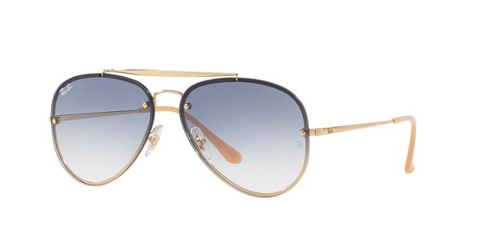 Ray-ban 61 Gold Pilot Sunglasses - Rb3584n
