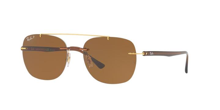 Ray-ban 55 Brown Square Sunglasses - Rb4280