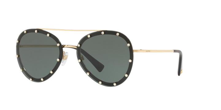Valentino Va2013 58 Gold Aviator Sunglasses