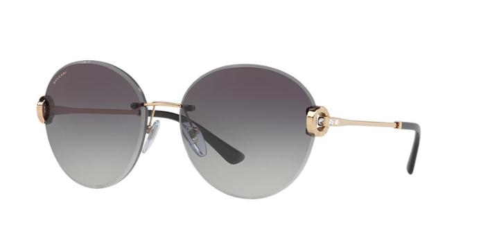Bvlgari 61 Rose Gold Rimless Sunglasses - Bv6091b