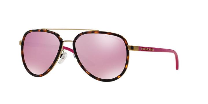 Michael Kors 57 Playa Norte Tortoise Pilot Sunglasses - Mk5006