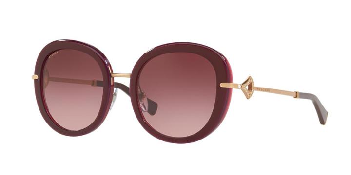 Bvlgari 53 Purple Square Sunglasses - Bv8196b