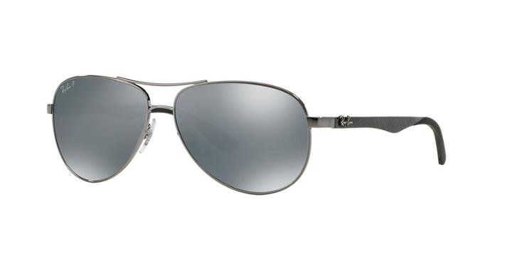 Ray-ban Carbon Fibre Gunmetal Aviator Sunglasses - Rb8313