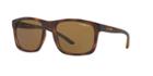 Arnette 57 Complementary Tortoise Matte Square Sunglasses - An4233