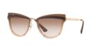 Prada Pr 12us 65 Rose Gold Cat-eye Sunglasses