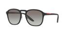 Prada Linea Rossa Ps 02ss Black Round Sunglasses