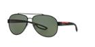 Prada Linea Rossa Black Matte Aviator Sunglasses - Ps 55qs