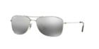 Ray-ban Silver Aviator Sunglasses, Polarized - Rb3543