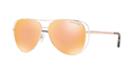 Michael Kors 58 Lai Rose Gold Aviator Sunglasses - Mk1024