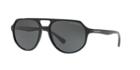 Emporio Armani 57 Black Aviator Sunglasses - Ea4111