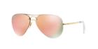 Ray-ban 59 Gold Wrap Sunglasses - Rb3449