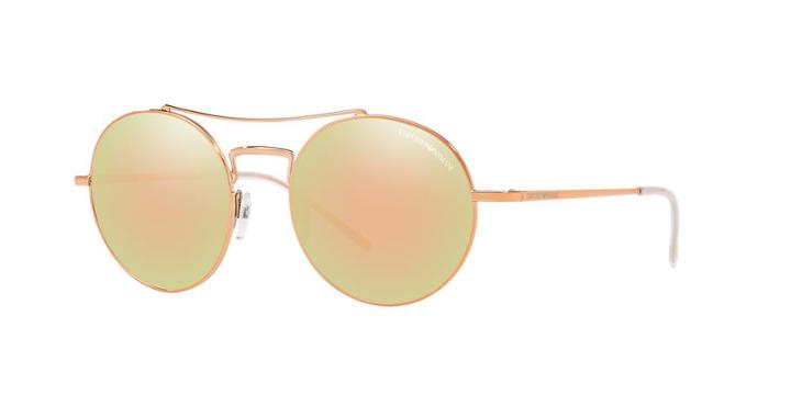 Emporio Armani 52 Bronze Round Sunglasses - Ea2061