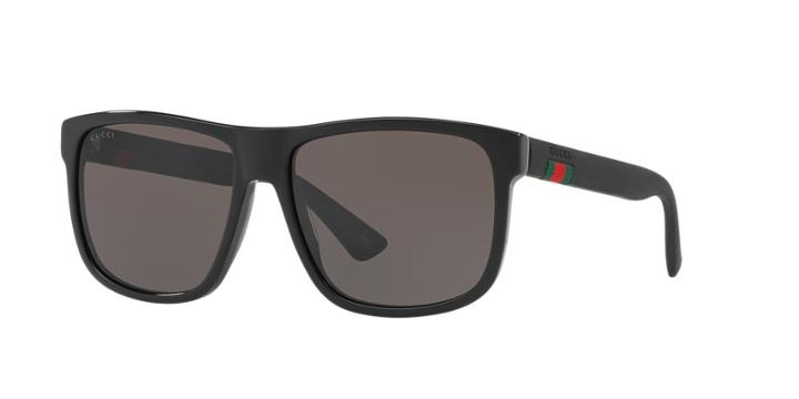 Gucci Gg0010s 58 Black Rectangle Sunglasses