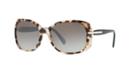 Prada Pr 08os Brown Rectangle Sunglasses