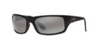 Maui Jim Peahi Black Rectangle Sunglasses, Polarized