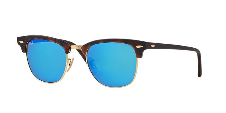 Ray-ban Clubmaster Gold Square Sunglasses - Rb3016