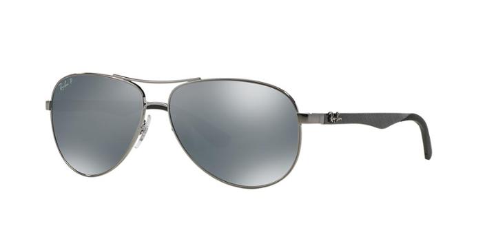 Ray-ban Carbon Fibre Gunmetal Pilot Sunglasses - Rb8313