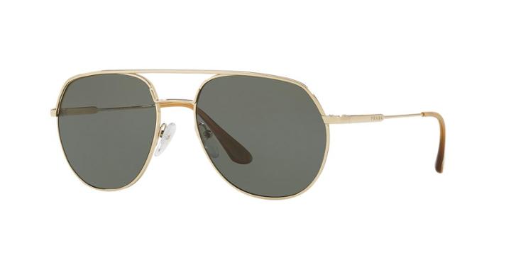 Prada Pr 55us 57 Gold Wrap Sunglasses