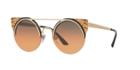Bvlgari 54 Gold Matte Round Sunglasses - Bv6088