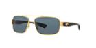 Costa Del Mar Tower Polarized Gold Rectangle Sunglasses