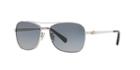 Coach 55 Silver Aviator Sunglasses - Hc7080