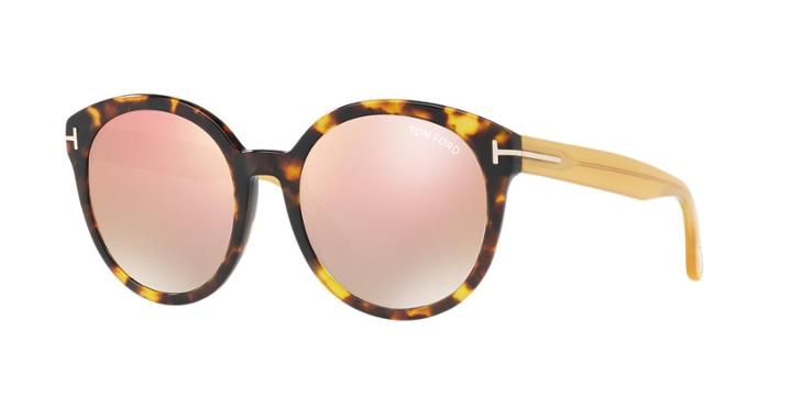 Tom Ford Philippa 55 Tortoise Square Sunglasses - Ft0503