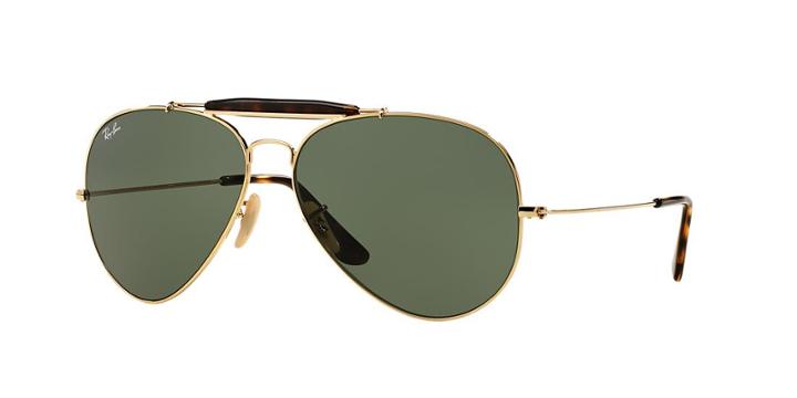 Ray-ban Gold Aviator Sunglasses - Rb3029