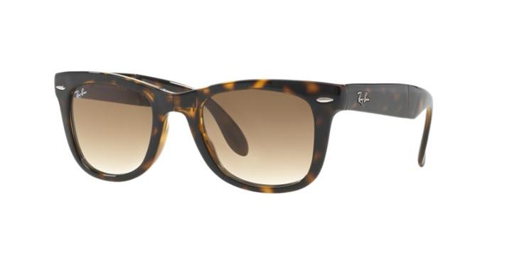 Ray-ban Folding Wayfarer Brown Sunglasses - Rb4105