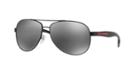 Prada Linea Rossa Black Aviator Sunglasses - Ps 53ps