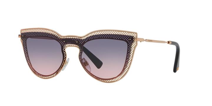 Valentino Va2018 33 Rose Gold Oval Sunglasses