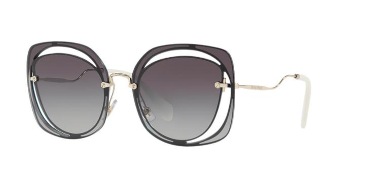 Miu Miu Mu 54ss 64 Blue Square Sunglasses