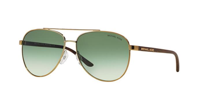 Michael Kors 59 Hvar Gold Pilot Sunglasses - Mk5007