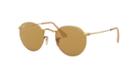 Ray-ban 50 Round Metal Gold Panthos Sunglasses - Rb3447