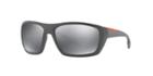 Prada Linea Rossa Ps 06ss 61 Grey Rectangle Sunglasses