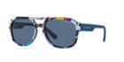 Armani Exchange Ax4074s 57 Blue Rectangle Sunglasses
