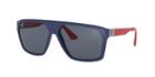 Ray-ban Rb4309m 61 Blue Wrap Sunglasses