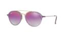 Ray-ban Jr Rj9065s 48 Purple Square Sunglasses