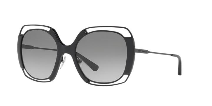 Tory Burch 54 Black Rectangle Sunglasses - Ty6059