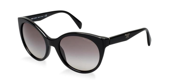 Prada Pr 23os Black Round Sunglasses