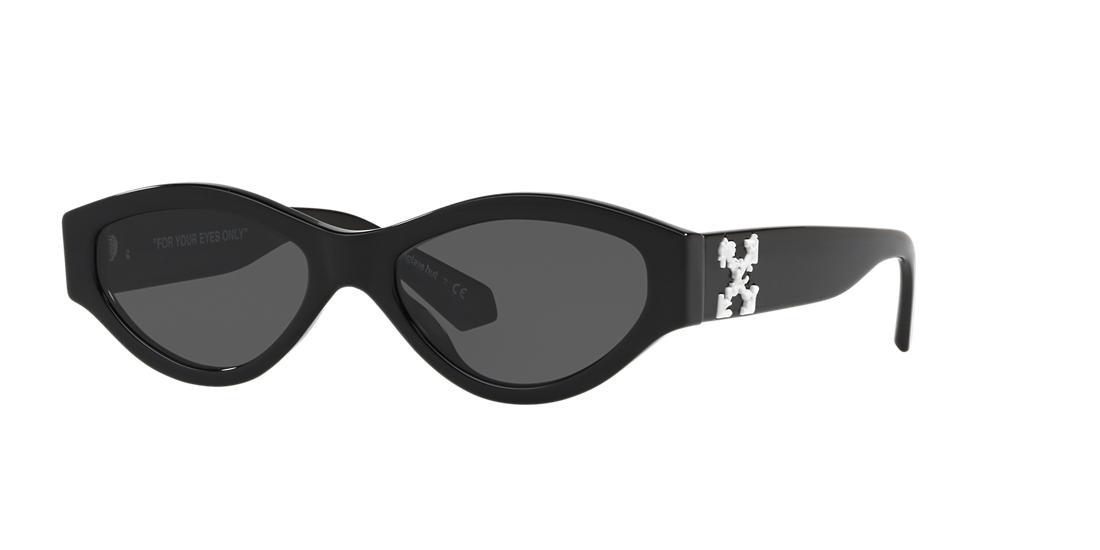 Off-white&trade; X Sunglass Hut Hu4002 54 Black Rectangle Sunglasses |  LookMazing