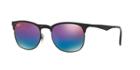 Ray-ban 53 Rainbow Black Square Sunglasses - Rb3538