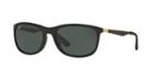 Ray-ban Rb4267f 59 Asian Fitting Black Square Sunglasses