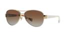 Coach Kristina White Aviator Sunglasses - Hc7003