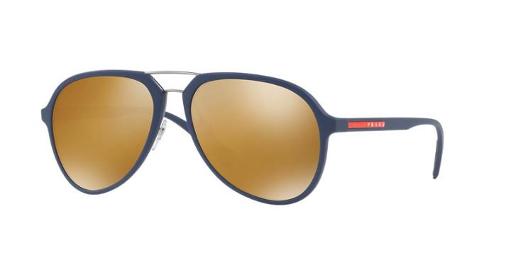 Prada Linea Rossa Ps 05rs 58 Blue Aviator Sunglasses