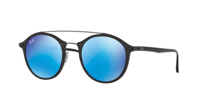 Ray-ban Black Matte Round Sunglasses - Rb4266