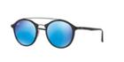 Ray-ban Black Matte Round Sunglasses - Rb4266