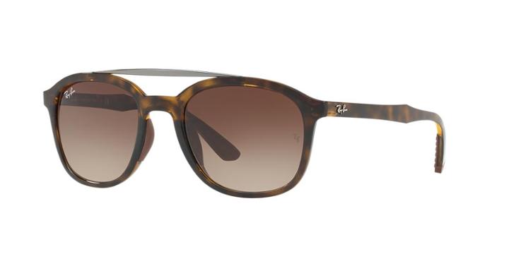 Ray-ban Rb4290f 53 Asian Fitting Tortoise Square Sunglasses